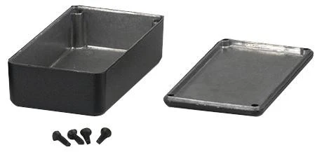 HAMMOND 1590CBK Metal Enclosure, Shielded, Diecast, IP54, Instrument, Aluminium Alloy, IP54, 120 mm, 94 mm