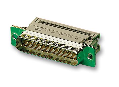 Harting 09 66 128 7700. 09 7700. D Sub Connector DB9 Standard Plug 9 Contacts DE IDC / IDT