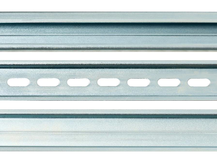 HELLERMANNTYTON TS15F10X1M DIN Mounting Rail, Slotted DIN Rail, Hellermanntyton Terminal Blocks, 1 m, 15 mm