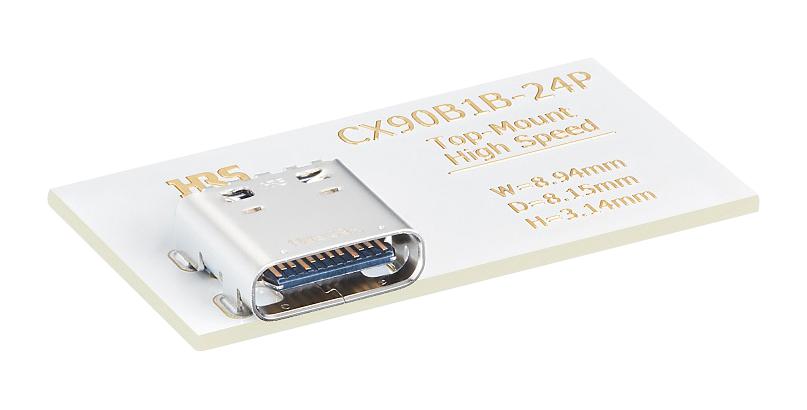 HIROSE(HRS) CX90B1B-24P USB Connector, USB Type C, USB 3.2, Receptacle, 24 Ways, Surface Mount, Right Angle