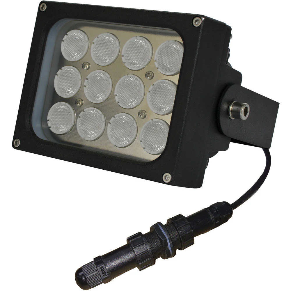Iluminar WLC150-PoE Series Medium-Range White Light Illuminator (150', 15°, Black)