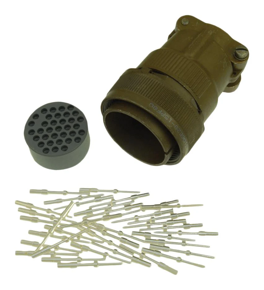 ITT CANNON CA3106E24-11PF42 Circular Connector, CA Series, MIL-DTL-5015 Series, Straight Plug, 9 Contacts, Solder Pin, Threaded