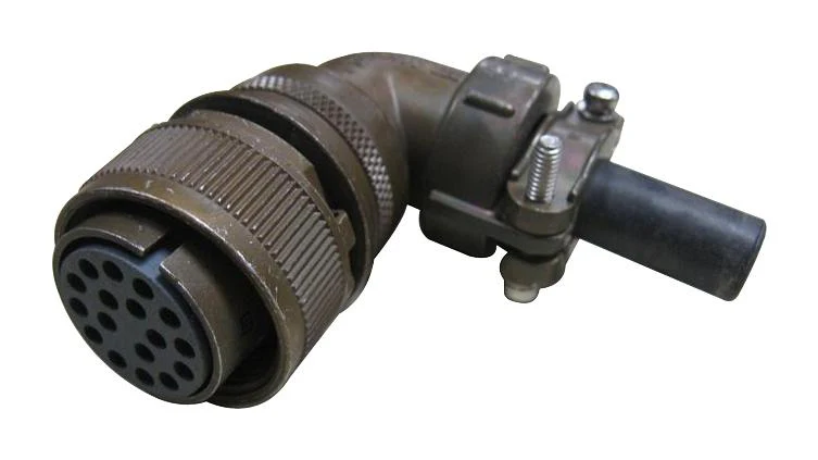 ITT CANNON CA3108E28-11P Circular Connector, CA Series, MIL-DTL-5015 Series, Right Angle Plug, 22 Contacts, Solder Pin