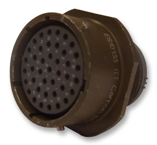 ITT CANNON KPSE01A12-10P Circular Connector, KPS Series, MIL-DTL-26482 Series I, Cable Mount Receptacle, 10 Contacts