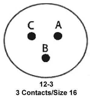 ITT CANNON KPSE01A12-3P Circular Connector, KPS Series, MIL-DTL-26482 Series I, Cable Mount Receptacle, 3 Contacts - Image 2