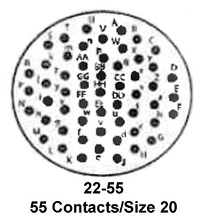 ITT CANNON KPSE01B22-55SW Circular Connector, KPS Series, MIL-DTL-26482 Series I, Cable Mount Receptacle, 55 Contacts - Image 2
