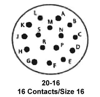 ITT CANNON KPSE05E20-16P Circular Connector, KPS Series, MIL-DTL-26482 Series I, Straight Plug, 16 Contacts, Crimp Pin - Image 2