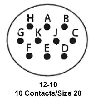 ITT CANNON KPSE07E12-10S Circular Connector, KPS Series, MIL-DTL-26482 Series I, Jam Nut Receptacle, 10 Contacts - Image 2