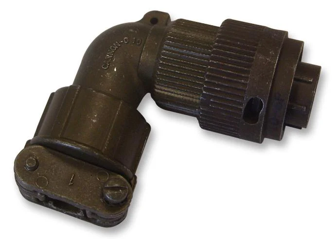 ITT CANNON KPSE08E12-3P Circular Connector, KPS Series, MIL-DTL-26482 Series I, Right Angle Plug, 3 Contacts, Crimp Pin