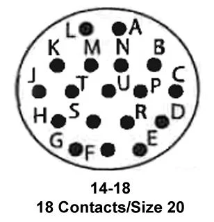 ITT Cannon KPT00F14-18P KPT00F14-18P Circular Connector KPT Wall Mount Receptacle 18 Contacts Solder Pin Bayonet 14-18 - Image 2
