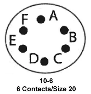 ITT Cannon KPT06A10-6SW KPT06A10-6SW Circular Connector KPT Straight Plug 6 Contacts Solder Socket Bayonet 10-6 - Image 2