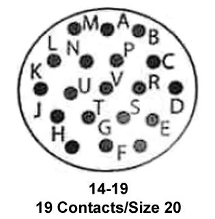 ITT CANNON KPT06F14-19SW Circular Connector, KPT Series, MIL-DTL-26482 Series I, Straight Plug, 19 Contacts, Solder Socket - Image 2