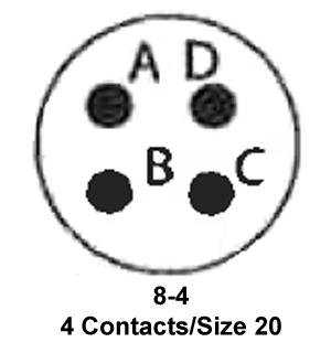ITT Cannon KPT06J8-4P KPT06J8-4P Circular Connector KPT Straight Plug 4 Contacts Solder Pin Bayonet 8-4 - Image 2