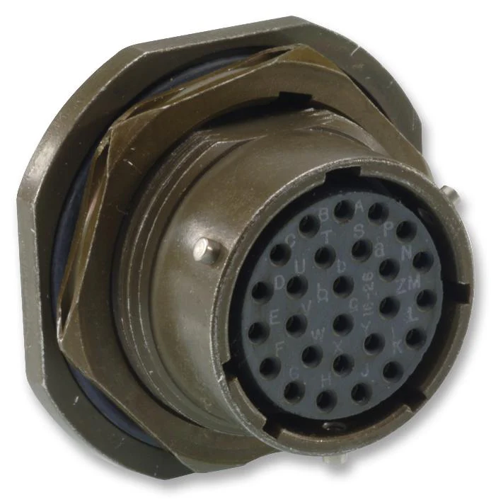 ITT CANNON KPT07E12-10S Circular Connector, KPT Series, MIL-DTL-26482 Series I, Jam Nut Receptacle, 10 Contacts
