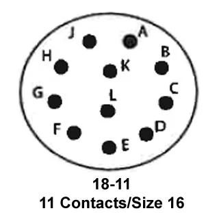 ITT CANNON KPT08E18-11P Circular Connector, KPT Series, MIL-DTL-26482 Series I, Right Angle Plug, 11 Contacts, Solder Pin - Image 2