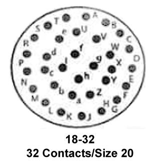 ITT Cannon KPT08E18-32S KPT08E18-32S Circular Connector KPT Right Angle Plug 32 Contacts Solder Socket Bayonet 18-32 - Image 2