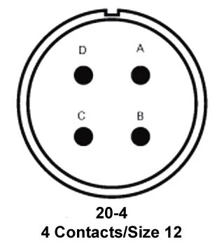 ITT Cannon MS3100F20-4S MS3100F20-4S Circular Connector MIL-DTL-5015 Series Wall Mount Receptacle 4 Contacts Solder Socket Threaded - Image 2