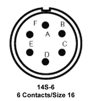 ITT Cannon MS3108E14S-6S MS3108E14S-6S Circular Connector MIL-DTL-5015 Series Right Angle Plug 6 Contacts Solder Socket Threaded - Image 2