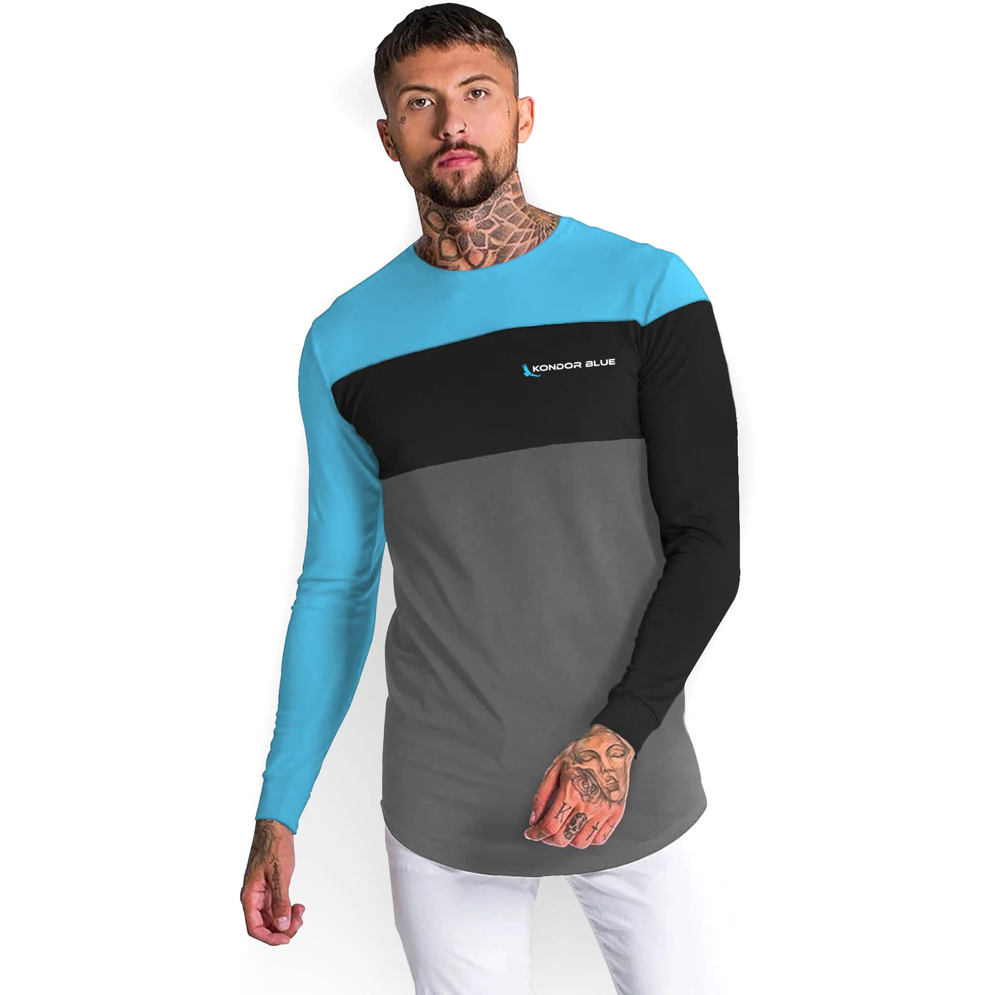 Kondor Blue Long Sleeve TriColor Lens Cleaning T-Shirt (2XL)