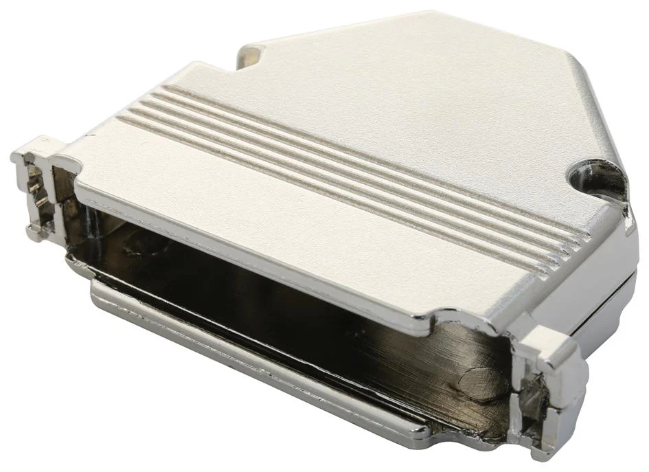 L-COM SDC37AG D Sub Backshell, DC, 180°, Zinc Alloy Body