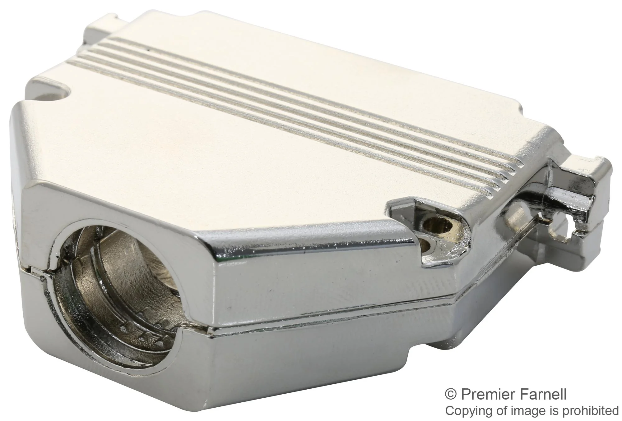 L-COM SDC37AG D Sub Backshell, DC, 180°, Zinc Alloy Body - Image 2