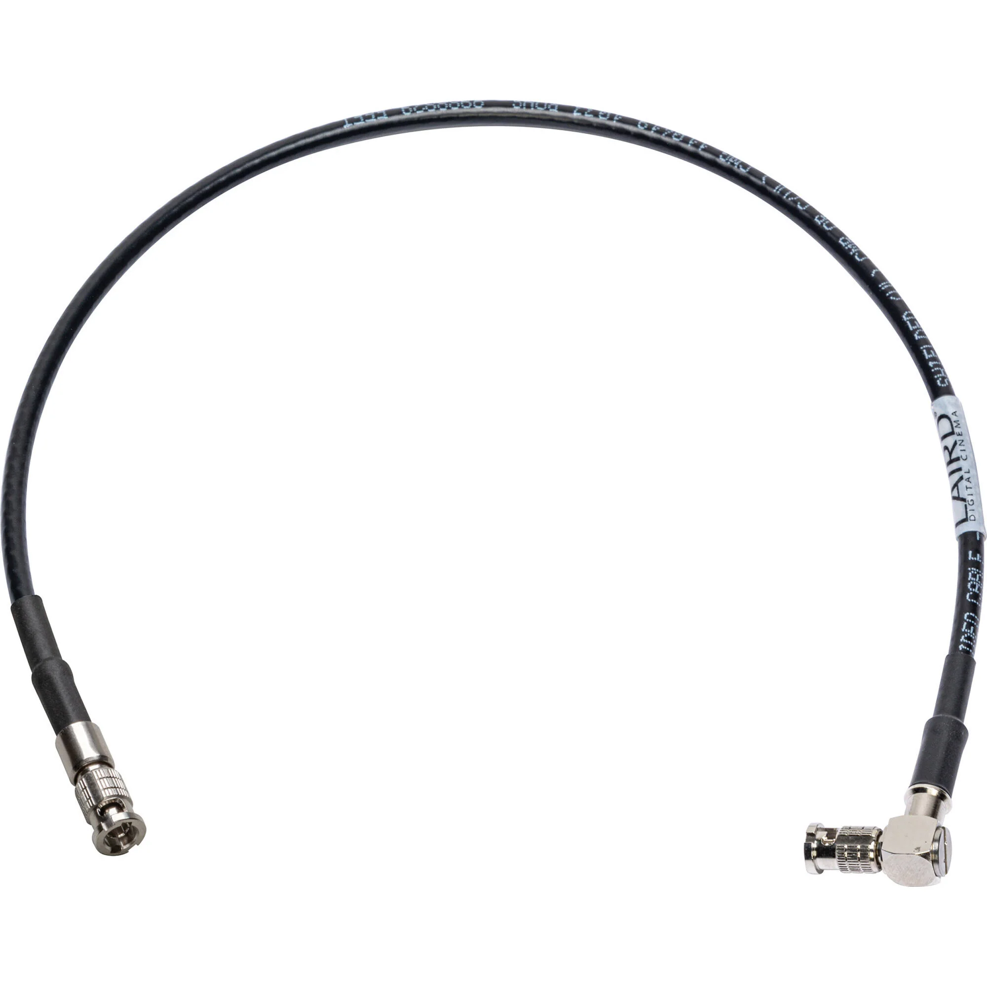 Laird Digital Cinema 4855R High-Density Right-Angle HD-BNC Male to HD-BNC Male 12G HD-SDI Patch Cable (3')