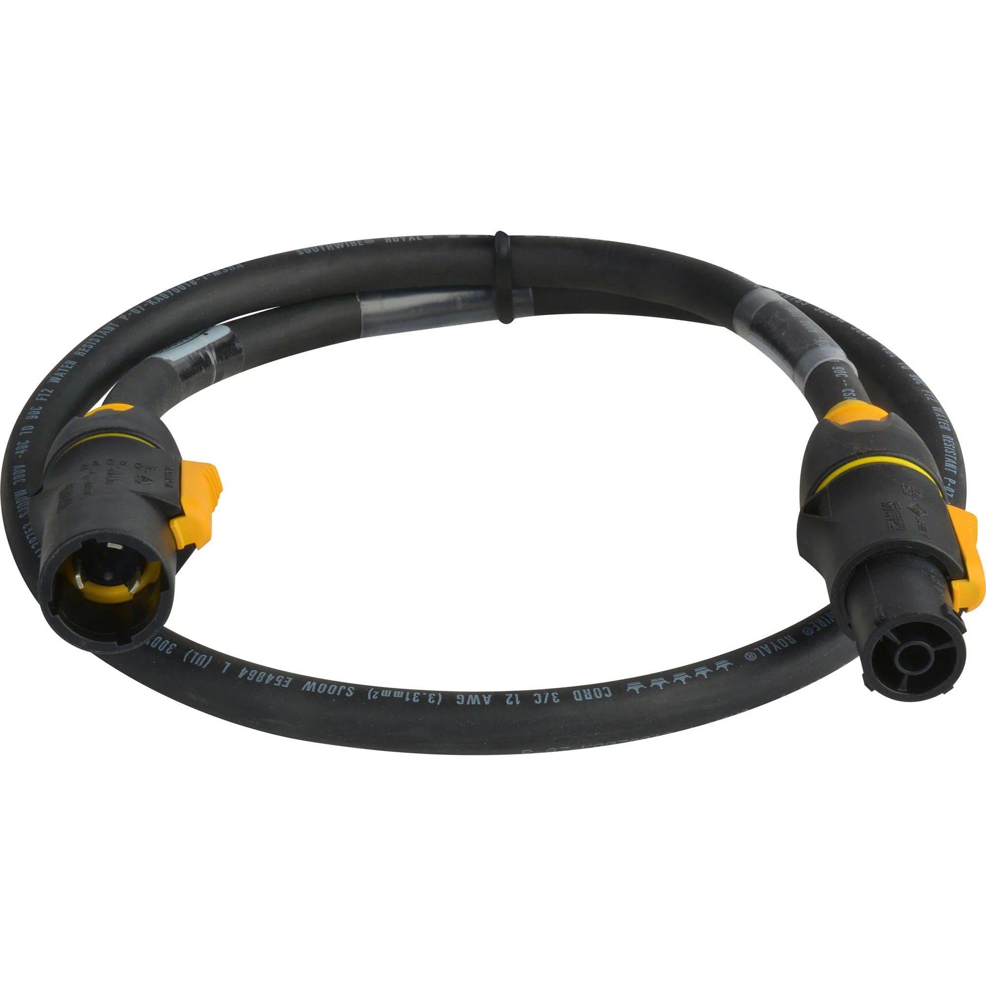 Laird Digital Cinema Neutrik TRUE1 powerCON Male to Female 20A AC Power Extension Cable (75')