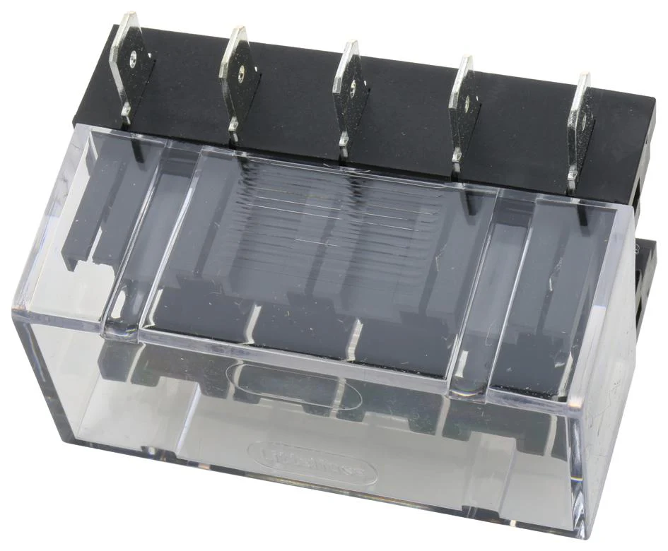 Littelfuse 03500417TXN Fuseholder Fuse Block Panel Mount 15A ATO&reg; Quick Connect 5 Positions Horizontal Contacts