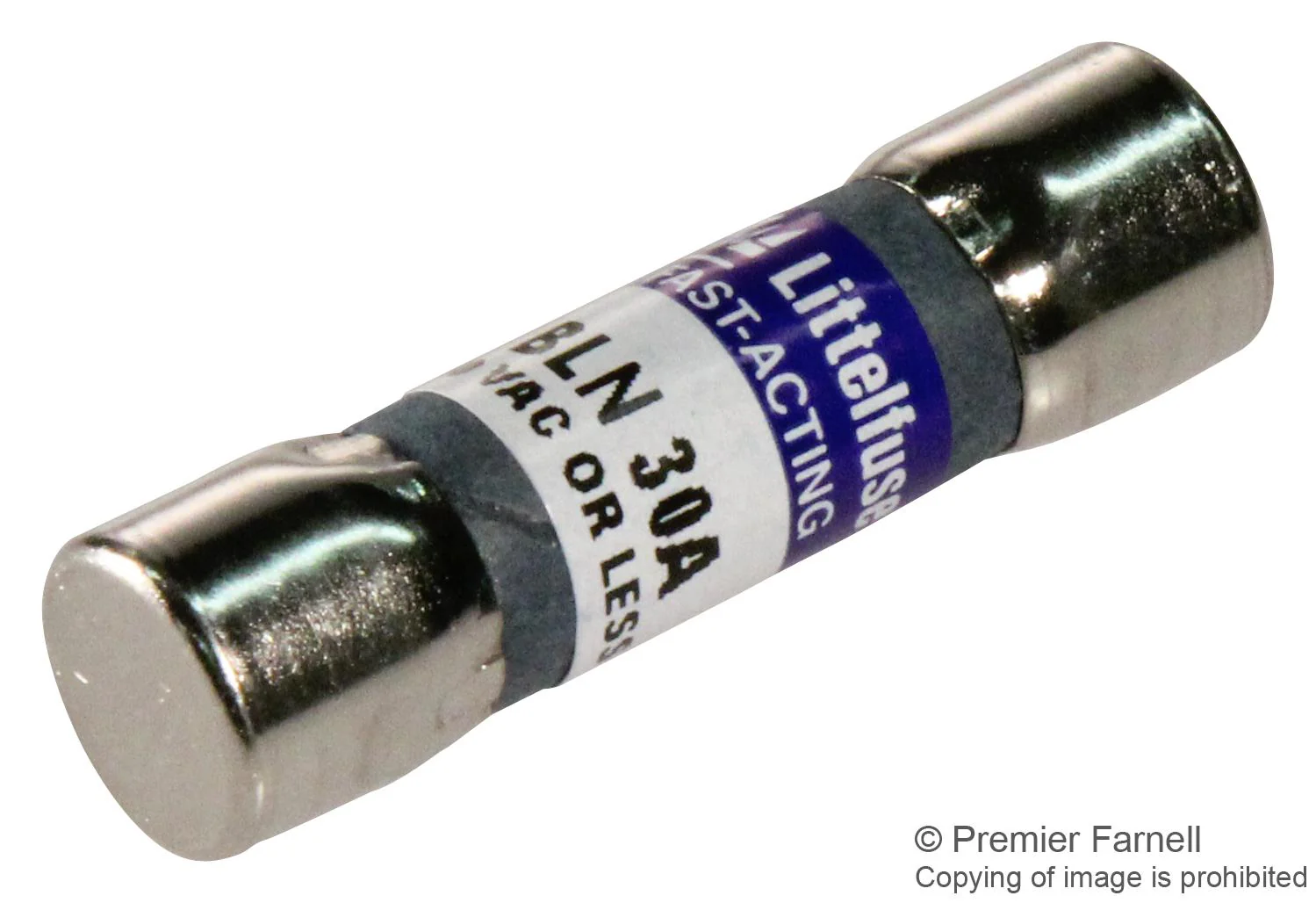 Littelfuse 0BLN020.T Fuse Industrial / Power BLN Series 20 A 250 V 10.3mm x 38.1mm 13/32" 1-1/2"