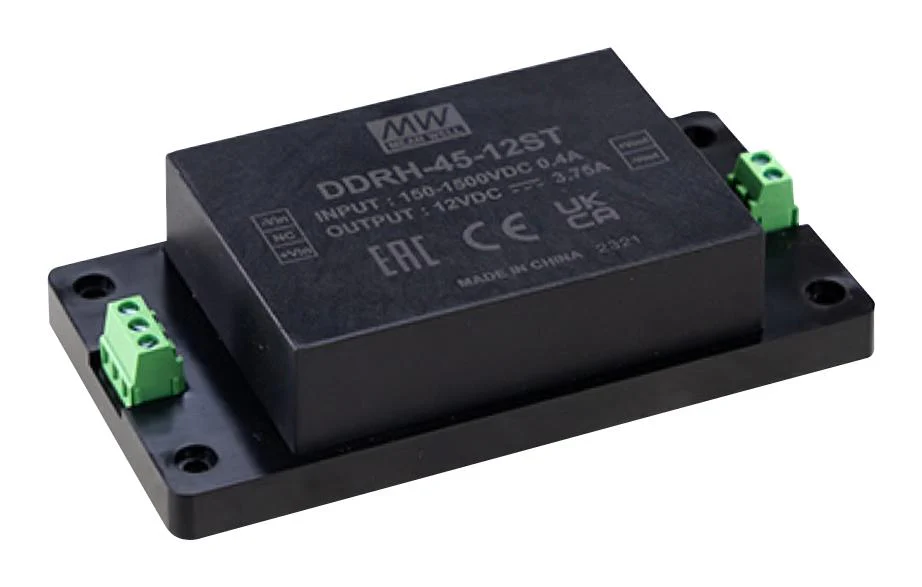 MEAN WELL DDRH-45-24ST Isolated Chassis Mount DC/DC Converter, Screw Terminal, ITE & Industrial, Module, 10:1, 45 W