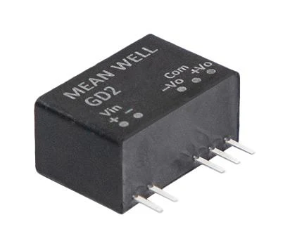 MEAN WELL GD2-151805 Isolated Through Hole DC/DC Converter, ITE & Industrial, SIP, 2 W, 2 Output, 18 V