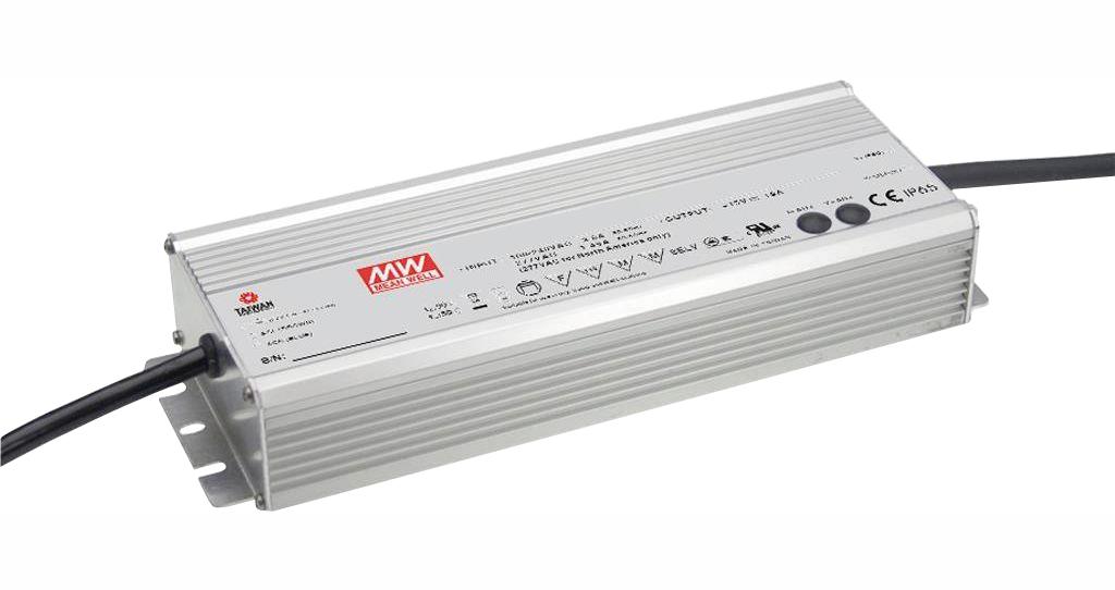 MEAN WELL HLG-320H-12A LED Driver, LED Lighting, 264 W, 12 VDC, 22 A, Constant Current, Constant Voltage, 90 V