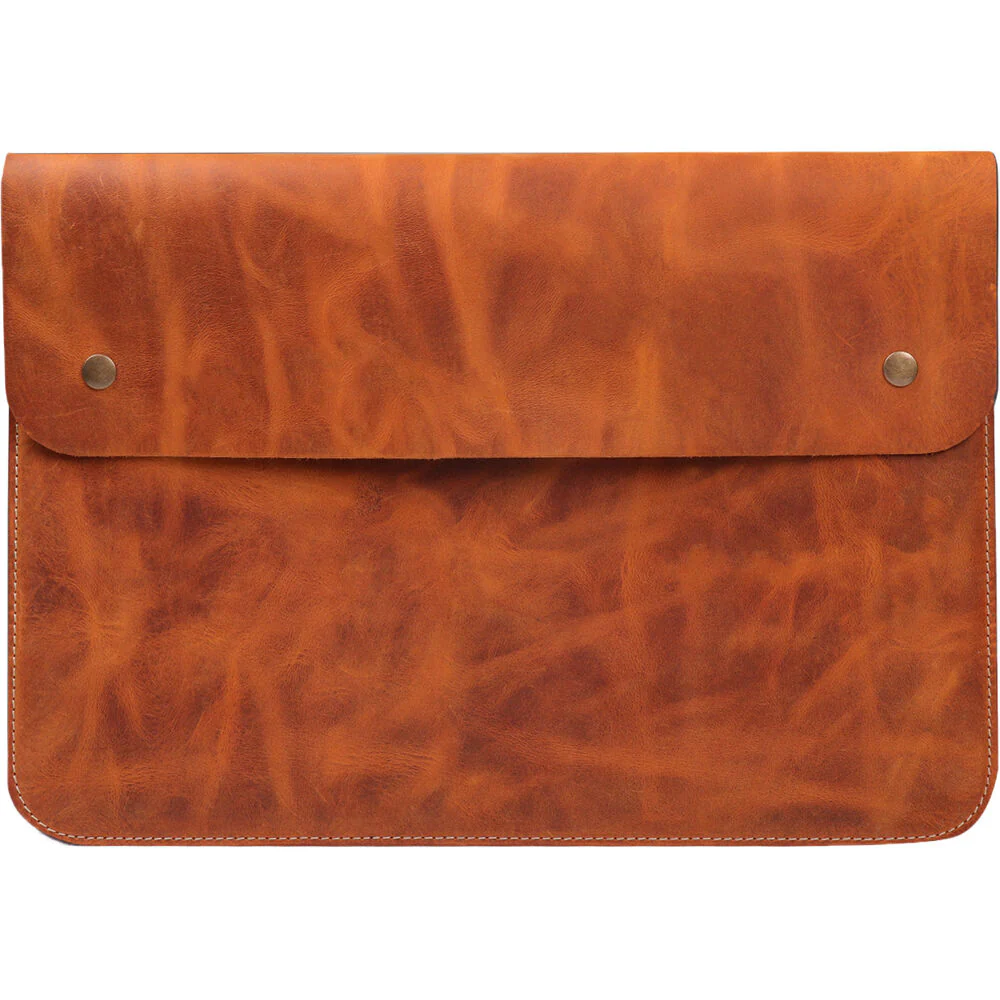 MegaGear Genuine Leather Sleeve Bag for 15-16" Laptop (Camel) - Image 2