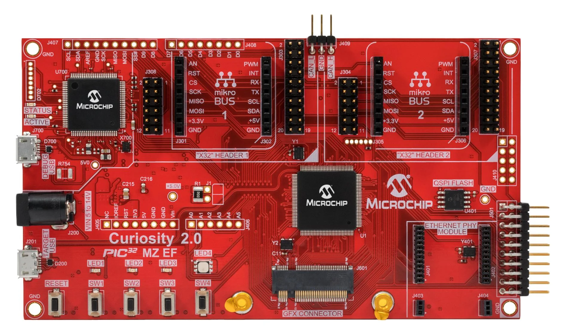 MICROCHIP DM320209 CURIOSITY DEV BOARD, MIPS