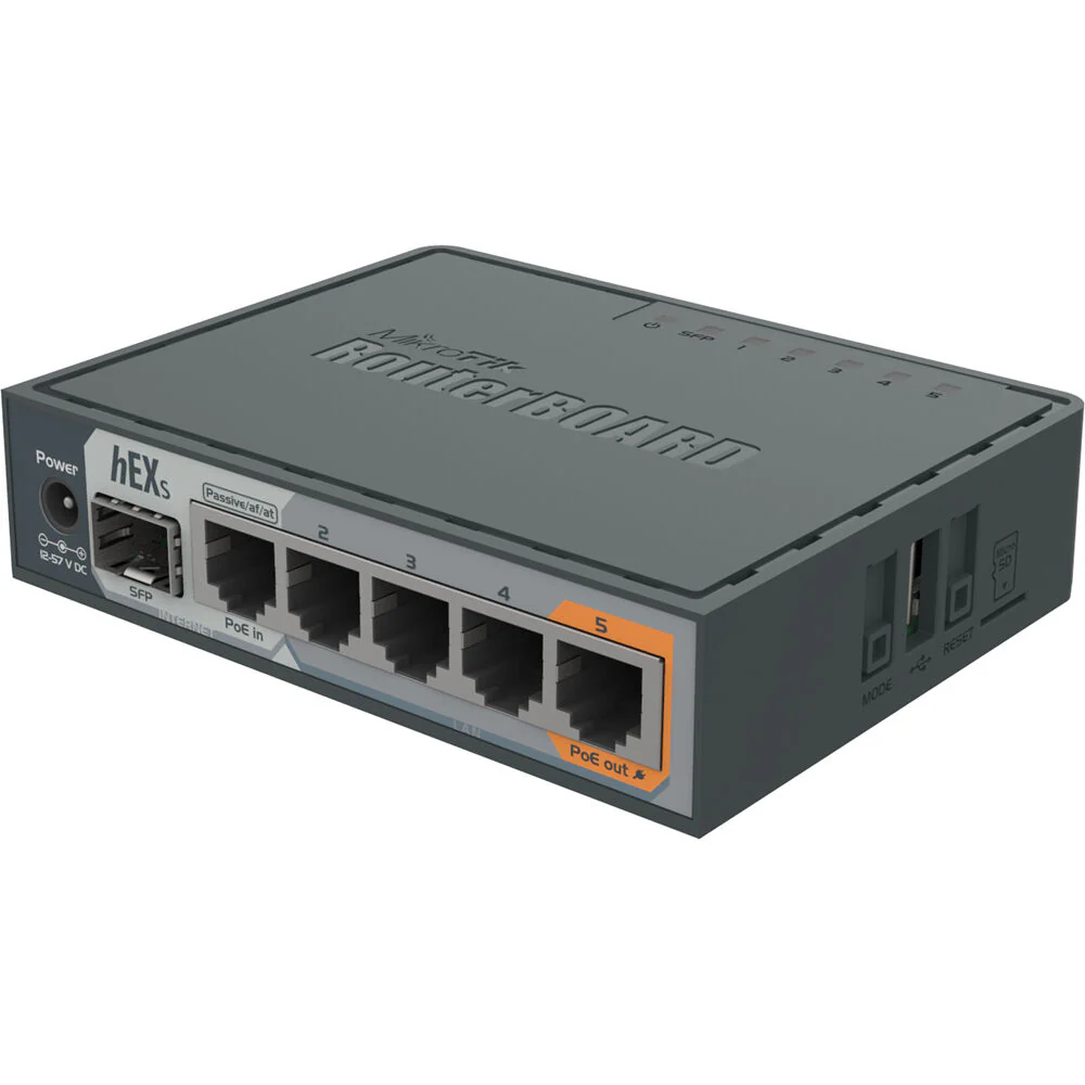 MikroTik hEX S 5-Port Gigabit Passive PoE Compliant Managed Network Switch - Image 2
