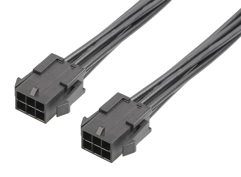 MOLEX 214757-2062 Cable Assembly, Micro-Fit 3.0 Plug to Micro-Fit 3.0 Plug, 6 Ways, 3 mm, 2 Row, 300 mm, 11.8 "