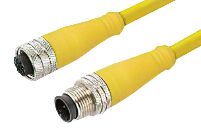 MOLEX / BRAD 1200660696 SENSOR CORD, 4P M12 RCPT-M12 PLUG, 12M