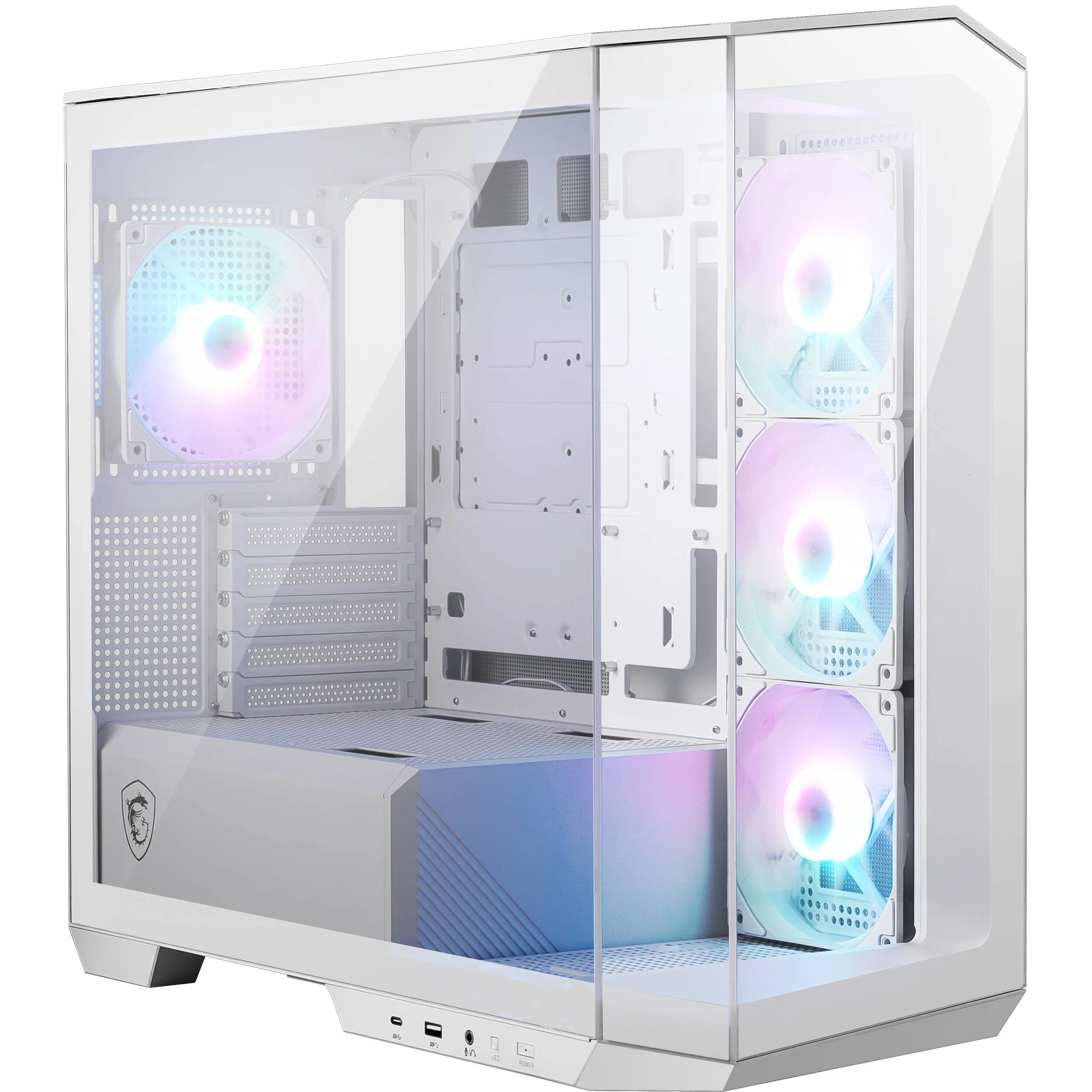 MSI MAG PANO M100R PZ Mid-Tower Computer Case (White) - Image 3