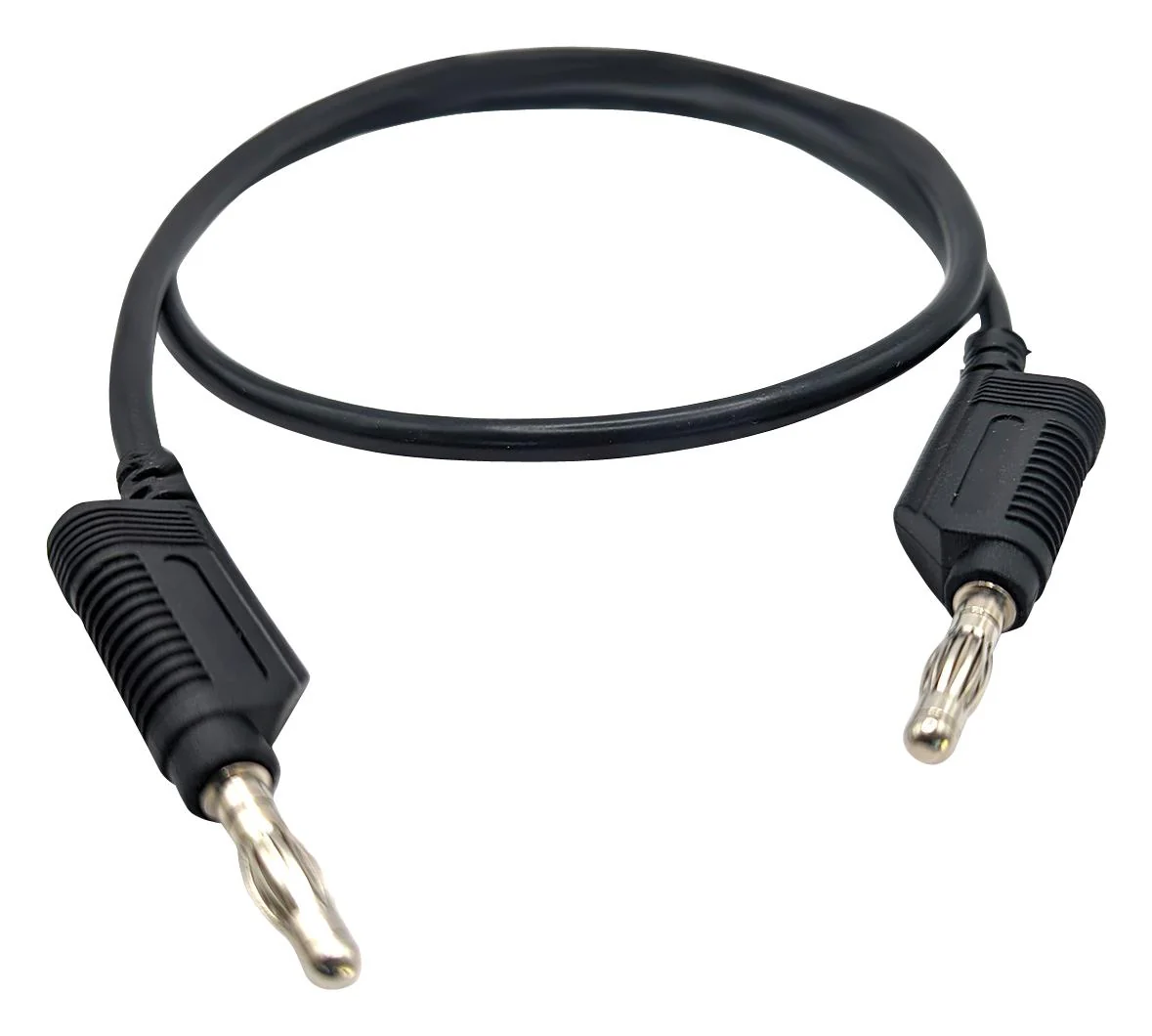 MUELLER ELECTRIC 22.170-.25M-0 Banana Test Lead, 4mm Stackable Banana Plug, 4mm Stackable Banana Plug, 9.8 ", 250 mm, Black