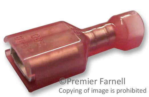 MULTICOMP FDFNY1-250A Quick Disconnect Terminal, FDFNY1 Series, 22 AWG, 18 AWG, 0.75 mm², Female Quick Disconnect, Red