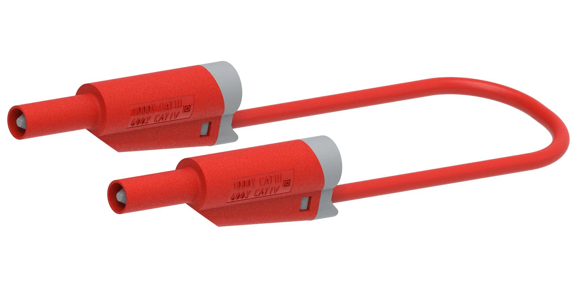 MULTICOMP PRO MP771106 Banana Test Lead, 4mm Banana Plug, Stackable, 4mm Stackable Banana Plug, 2.32 ", 59 mm, Red, 36 A