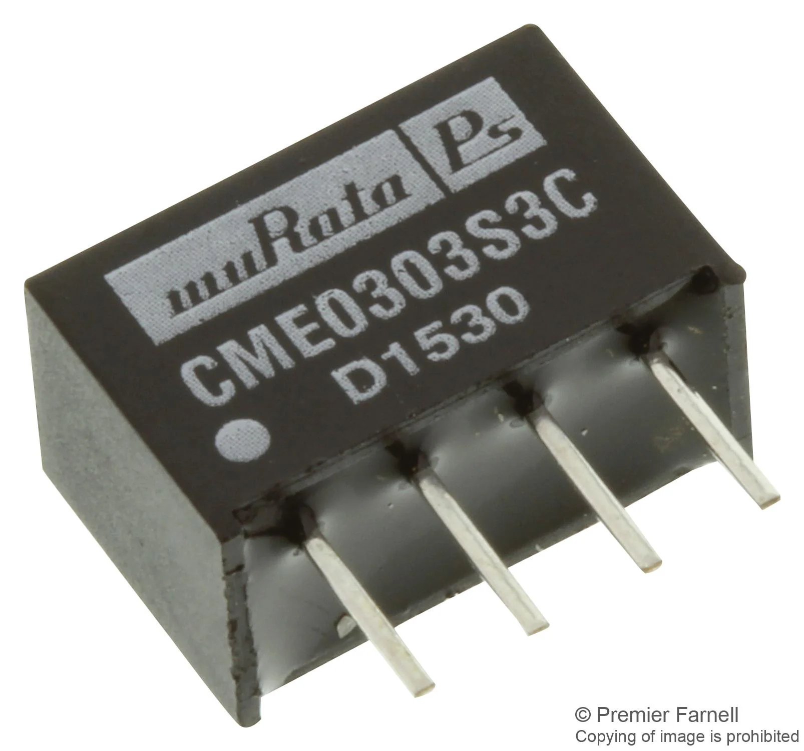 MURATA POWER SOLUTIONS CME0305S3C Isolated Board Mount DC/DC Converter, 1 Output, 750 mW, 5 V, 150 mA
