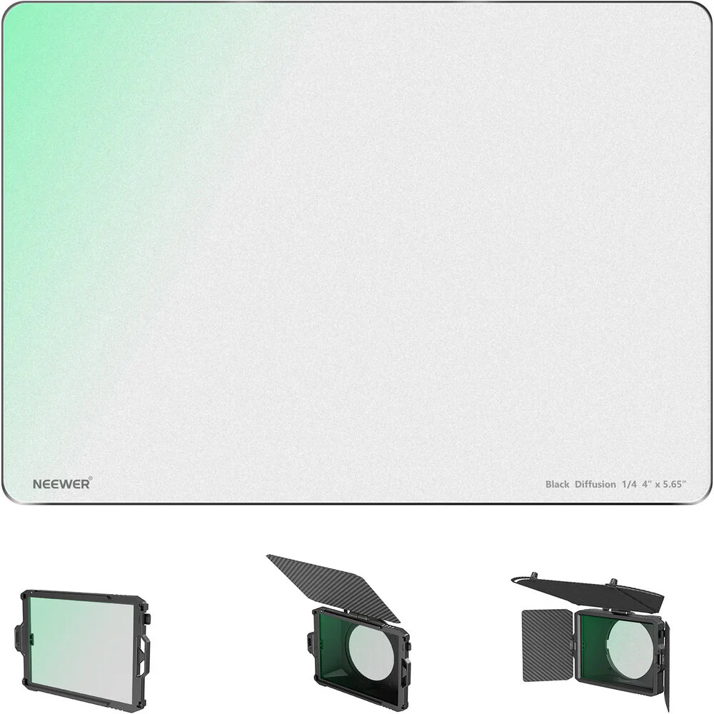 Neewer Black Diffusion Mist Dreamy Effect Filter (4 x 5.65", Grade 1/4)