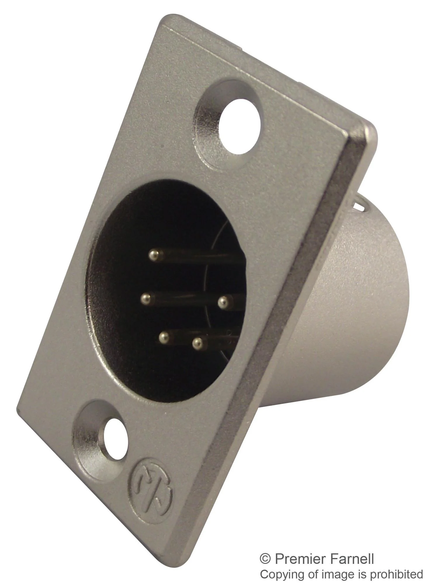 NEUTRIK NC5MP XLR Audio Connector, 5 Contacts, Plug, Panel Mount, Silver Plated Contacts, Metal Body, P Series