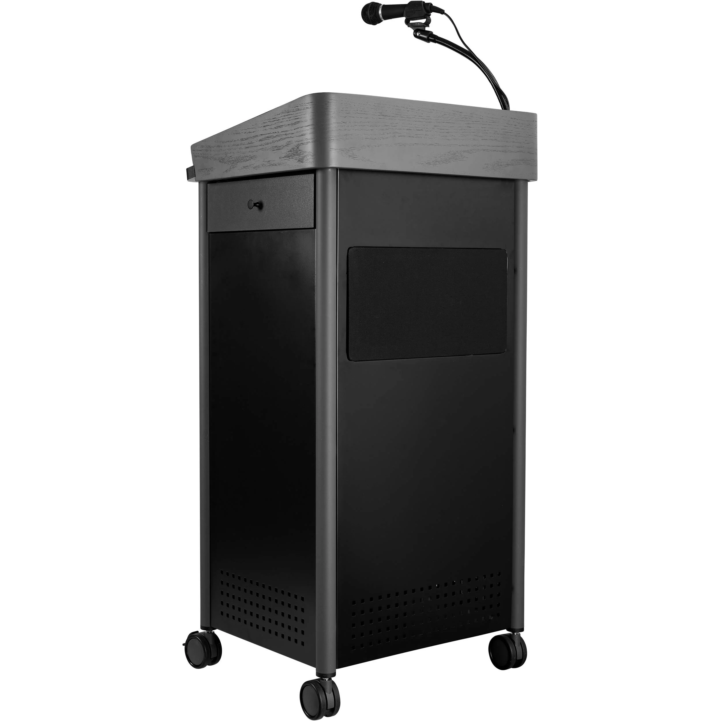 Oklahoma Sound Greystone Lectern with Speaker/Sound (Gray)