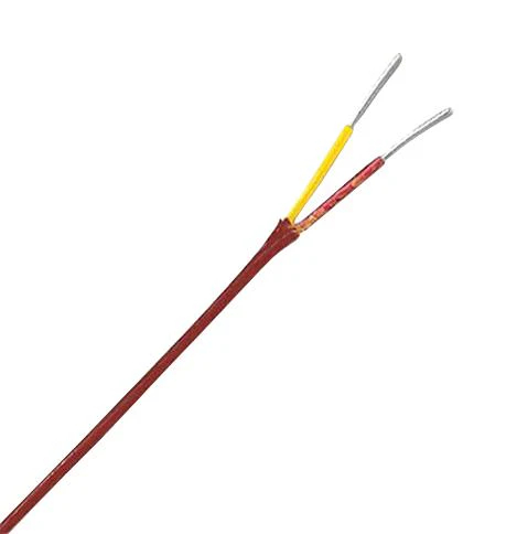 OMEGA PR-K-24-SLE-500 Thermocouple Wire, Duplex, Insulated, Type K, 24 AWG, Solid, 500 ft, ANSI, PR Series