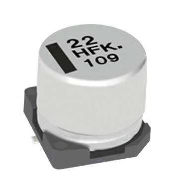 PANASONIC EEEFK1J100L SMD Aluminium Electrolytic Capacitor, Radial Can - SMD, 10 µF, 63 V, 2000 hours @ 105°C, Polar