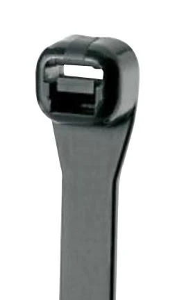 PANDUIT SG100M-C0 Cable Tie, 0.9" Bundle Dia, 4.2" Length, Nylon 6.6, Outdoor, Black, 18 lbs