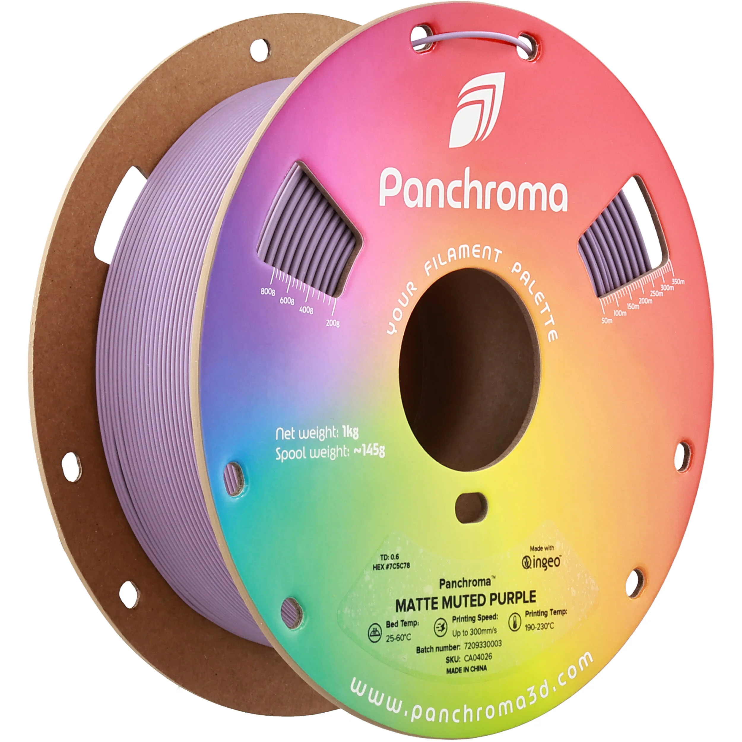 Polymaker Panchroma Matte PLA Filament (1kg, Muted Purple)