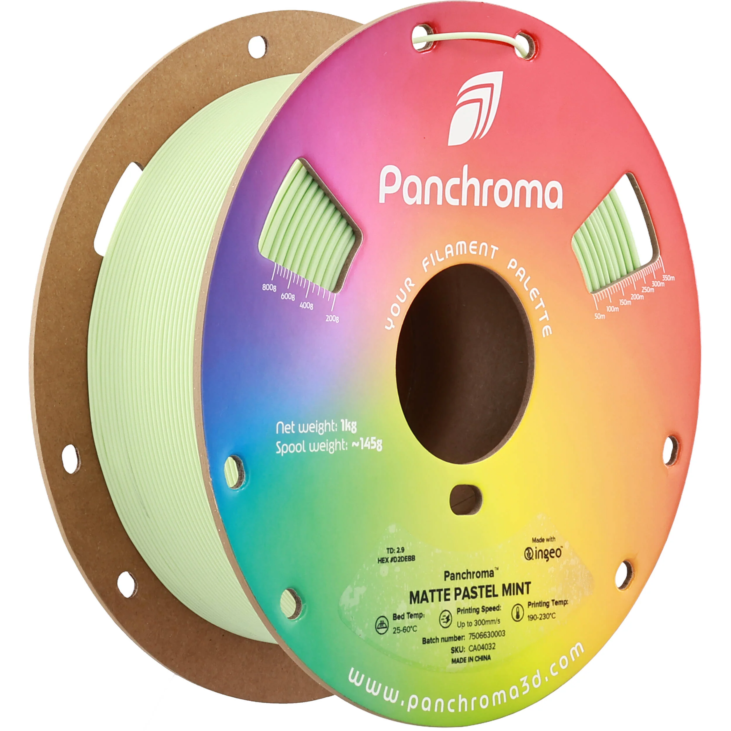 Polymaker Panchroma Matte PLA Filament (1kg, Pastel Mint)